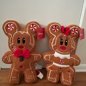Disney Mickey and Minnie gingerbread Plush Set
